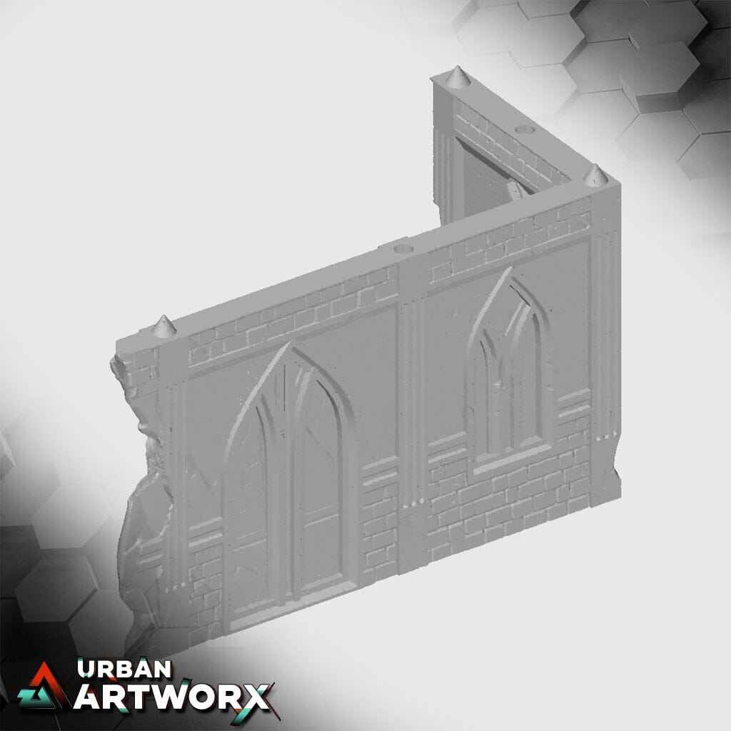 Tabletop Gelände - Txarli Factory - 11th Edition Grimdark Ruins Txarli Factory Ruin 6x3 01