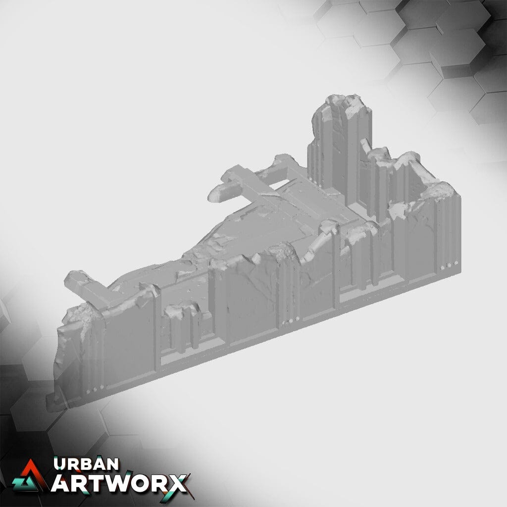 Tabletop Gelände - Txarli Factory - 11th Edition Grimdark Ruins Txarli Factory Ruin 6x3 02