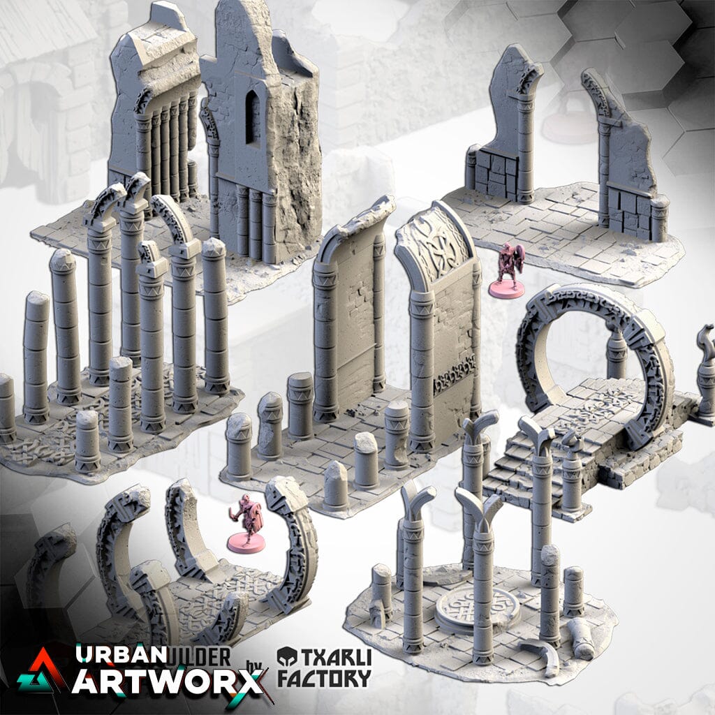 Tabletop Gelände - Txarli Factory - Ancestral Ruins Txarli Factory Complete Set