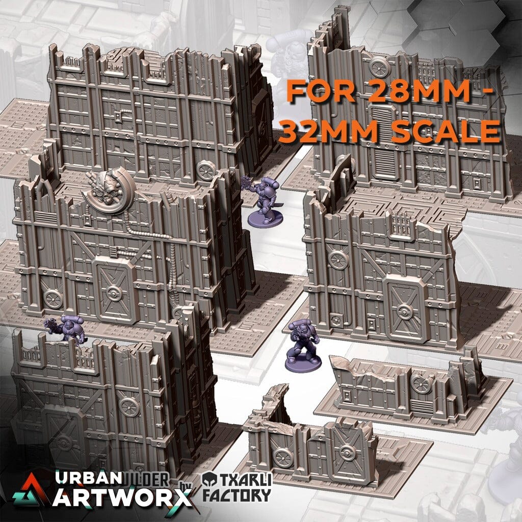 Tabletop Gelände - Txarli Factory - Grimdark Industrial Ruins Txarli Factory Complete Set