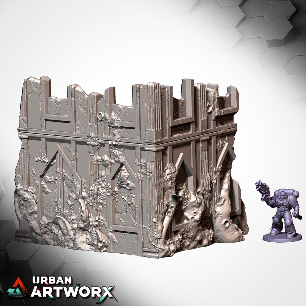 Tabletop Gelände - Txarli Factory - Grimdark Infected Ruins Txarli Factory