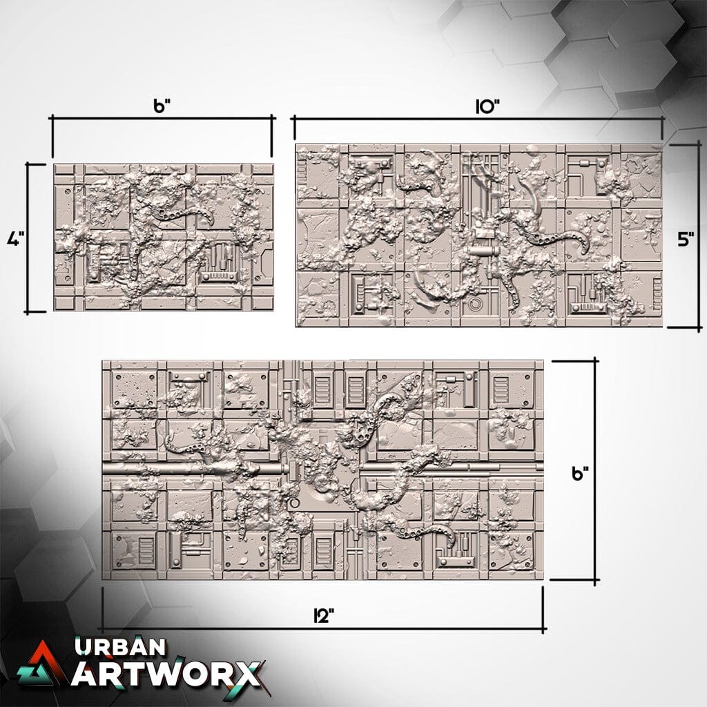 Tabletop Gelände - Txarli Factory - Grimdark Infected Ruins Txarli Factory Infected - Ground 10x5