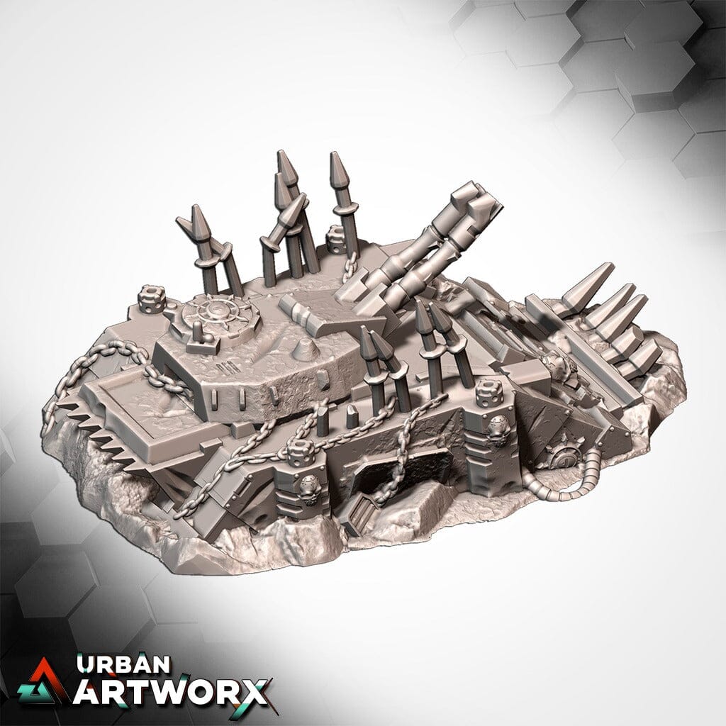 Tabletop Gelände - Txarli Factory - Infernal Tanks Destroyed Txarli Factory