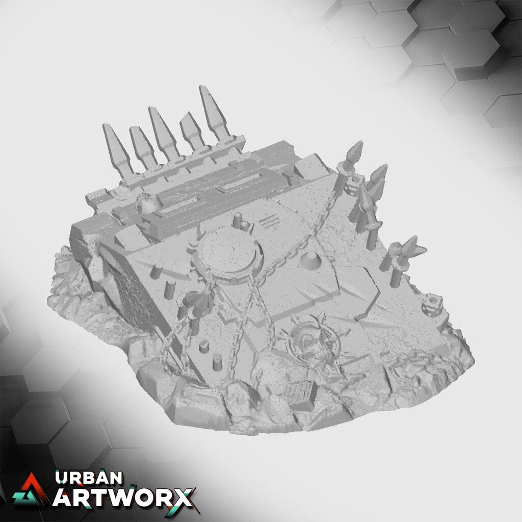 Tabletop Gelände - Txarli Factory - Infernal Tanks Destroyed Txarli Factory Tank Rin 02