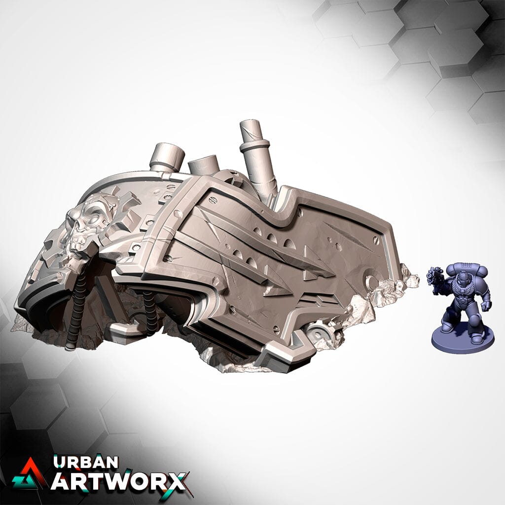 Tabletop Gelände - Txarli Factory - Mega Titan Destroyed Txarli Factory Titan Pad