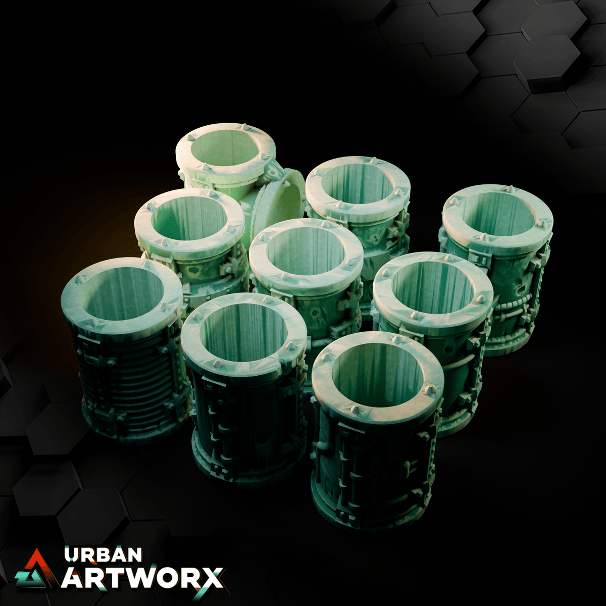 Tabletop Gelände - Txarli Factory - Modular Pipes Gelände Txarli Factory Tubes