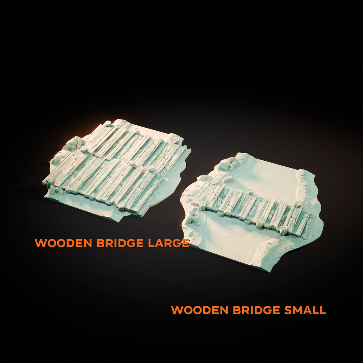 Tabletop Gelände - Txarli Factory - Modular River Gelände Txarli Factory Straight 01 - Wooden Bridge Large