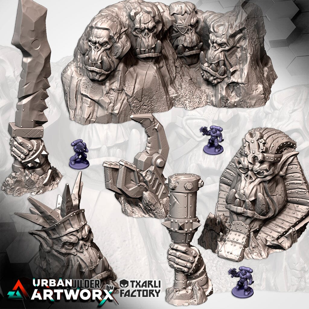 Tabletop Gelände - Txarli Factory - Ork Monuments Txarli Factory Complete Set