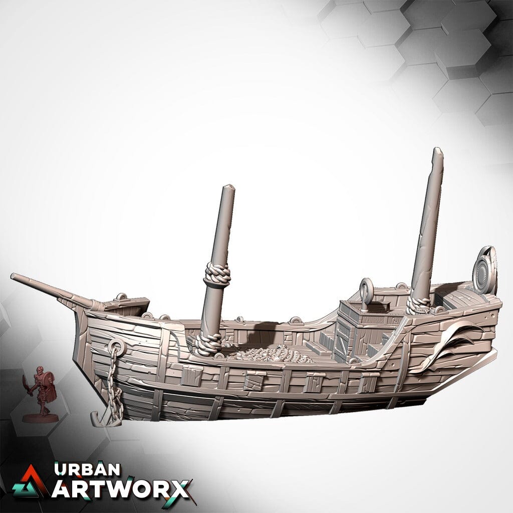 Tabletop Gelände - Txarli Factory - Ships Aground Txarli Factory Ship 02