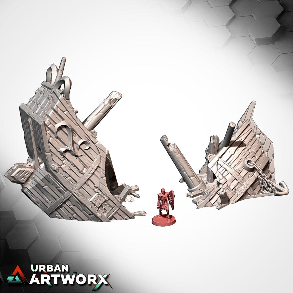 Tabletop Gelände - Txarli Factory - Ships Aground Txarli Factory Ship 04