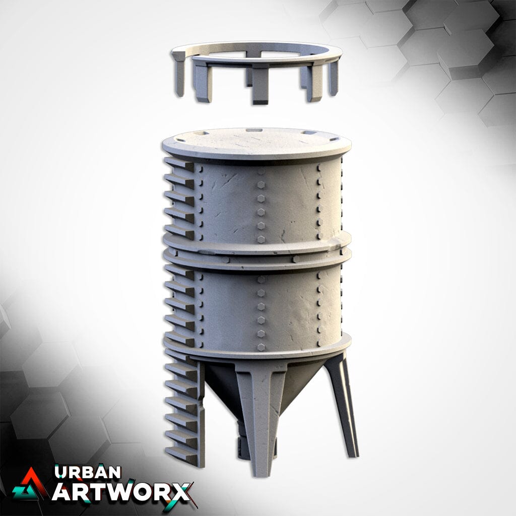 Tabletop Gelände - Txarli Factory - Silos & Tanks Txarli Factory