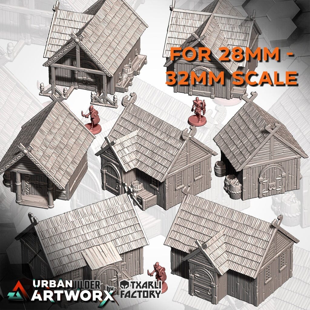 Tabletop Gelände - Txarli Factory - Village of Middle Earth Txarli Factory Complete Set