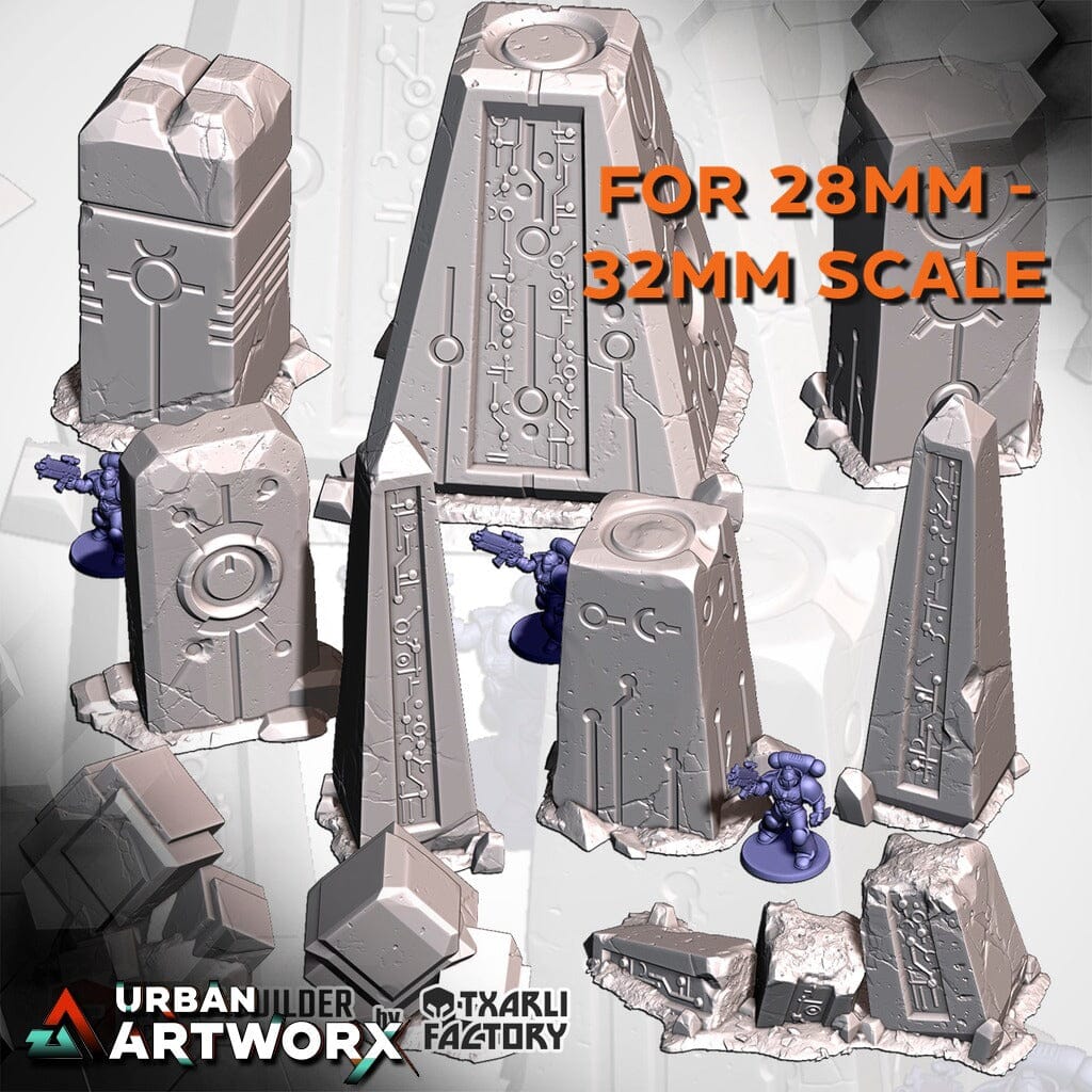 Tabletop Gelände - Txarli Factory - Xenos Monoliths Txarli Factory Complete Set