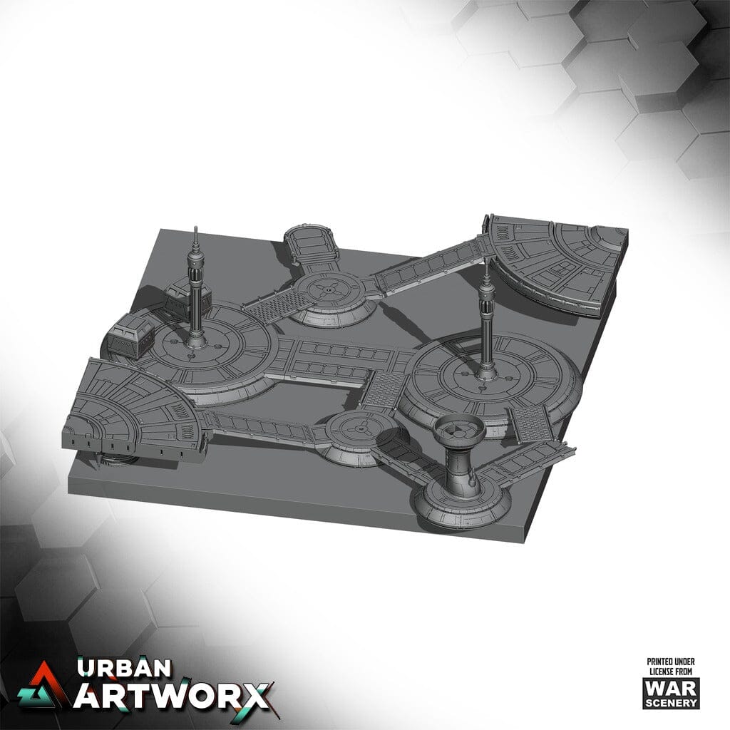 Tabletop Gelände - War Scenery - To'ka Station Table 36x36 & Addon 36x72 - Komplettes Spieltisch-Set War Scenery