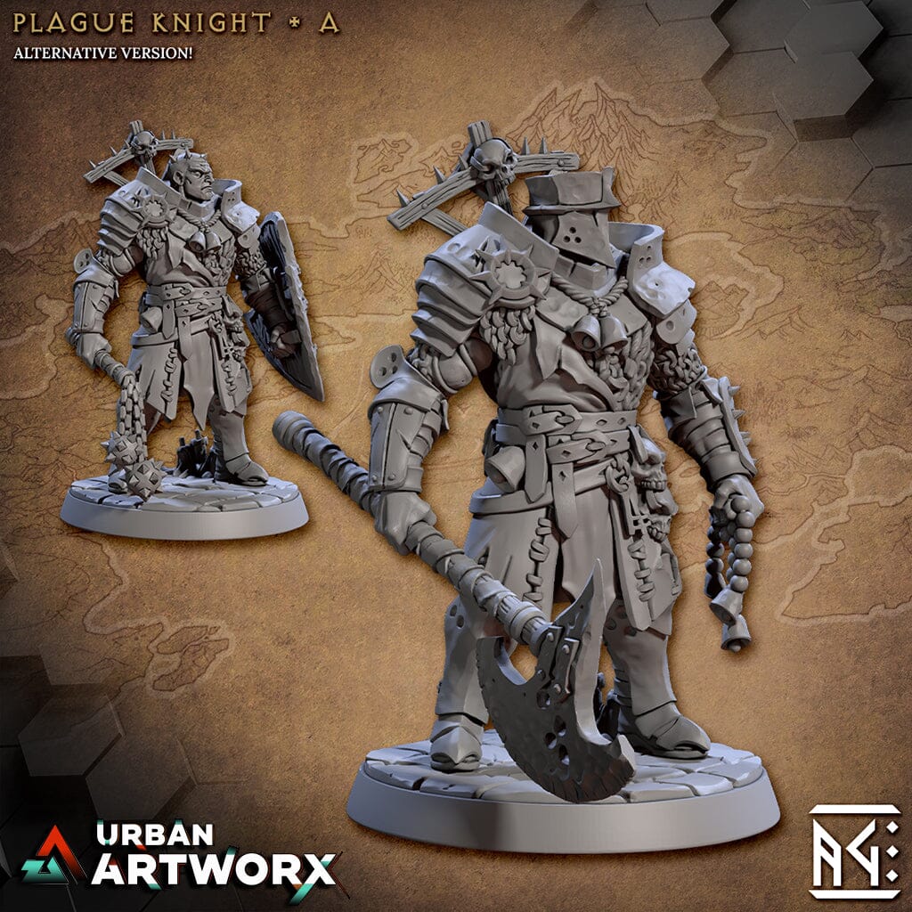 Tabletop Miniaturen - Artisan Guild - Rodburg Cultist of Melmora - Plague Knights Helmet Artisan Guild Plague Knight A Highquality Base