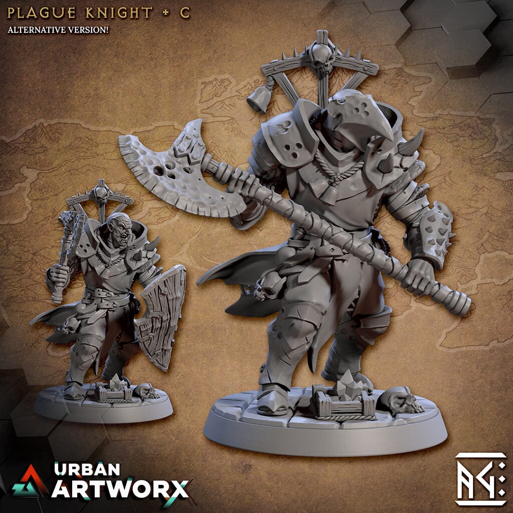 Tabletop Miniaturen - Artisan Guild - Rodburg Cultist of Melmora - Plague Knights Helmet Artisan Guild Plague Knight C Highquality Base