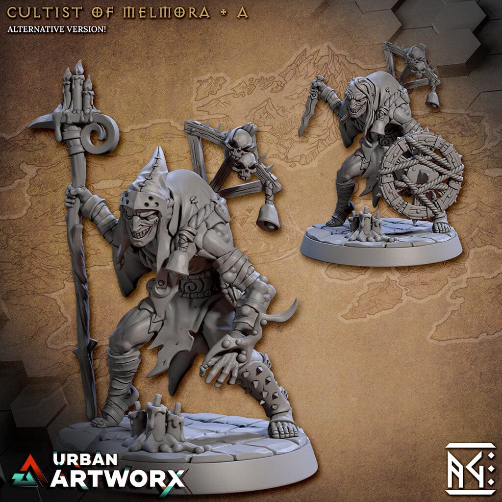 Tabletop Miniaturen - Artisan Guild - Rodburg Cultist of Melmora - Rodburg Cultists of Melmora Hooded Artisan Guild Cultist A Highquality Base