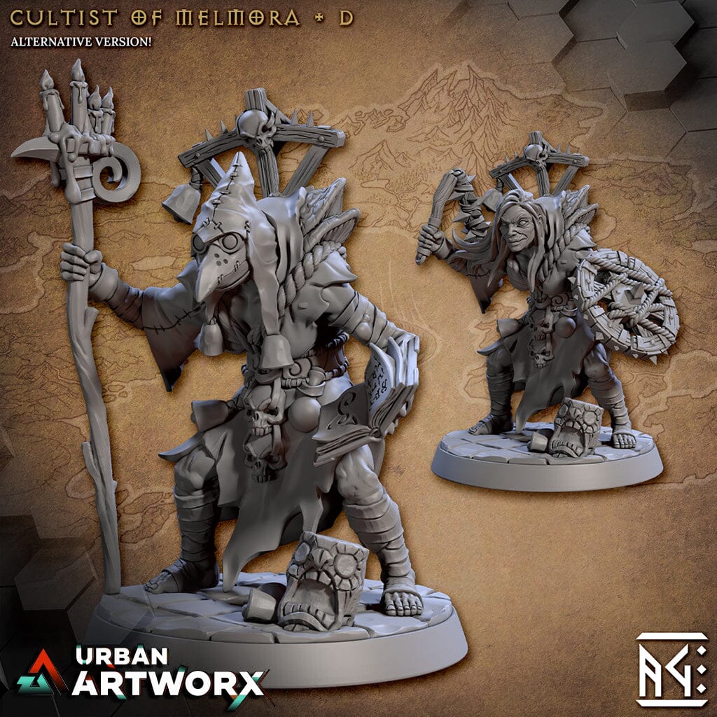 Tabletop Miniaturen - Artisan Guild - Rodburg Cultist of Melmora - Rodburg Cultists of Melmora Hooded Artisan Guild Cultist D Highquality Base