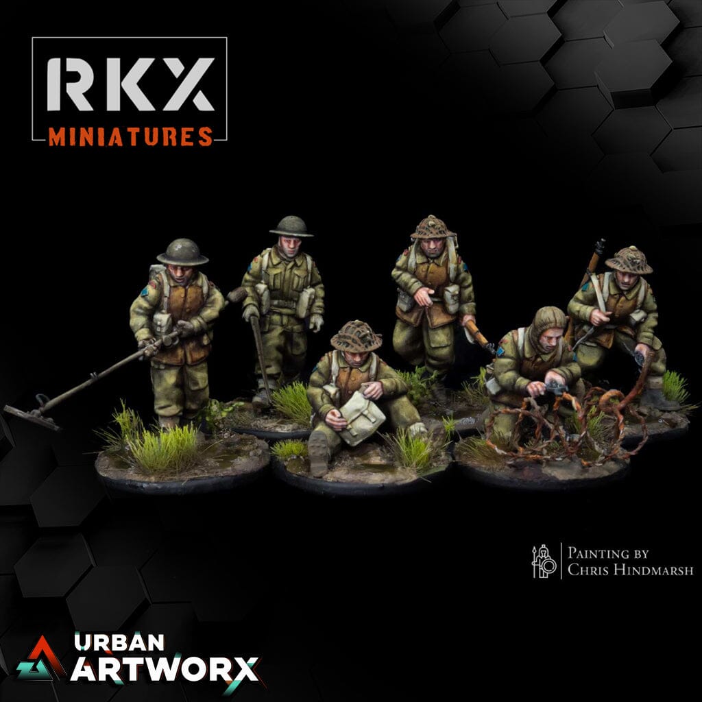 Tabletop Miniaturen - RKX Miniatures - Operation Plunder Canadians - Canadian Engineers (6) RKX Miniatures 