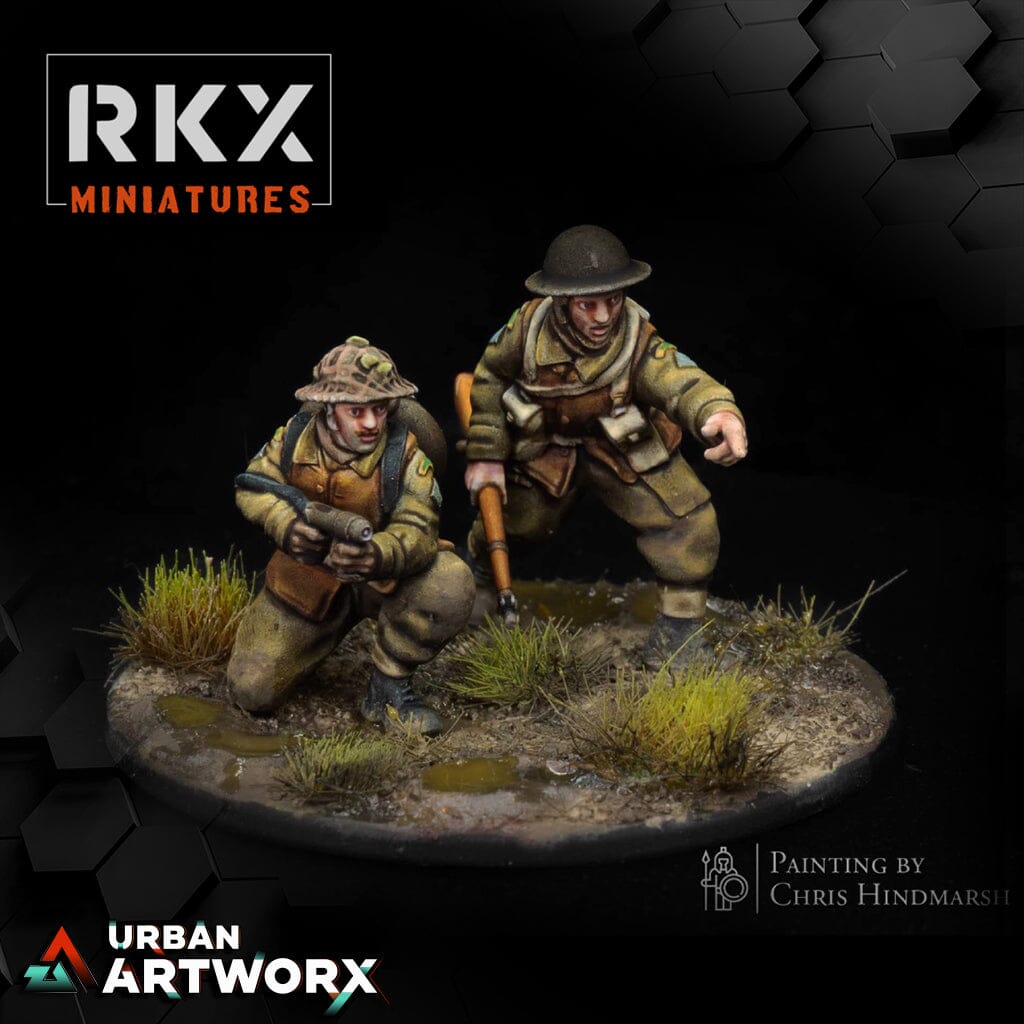 Tabletop Miniaturen - RKX Miniatures - Operation Plunder Canadians - Flamethrower Team RKX Miniatures