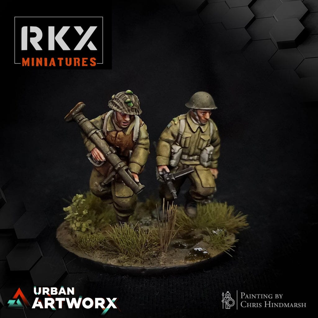 Tabletop Miniaturen - RKX Miniatures - Operation Plunder Canadians - Piat Team RKX Miniatures 