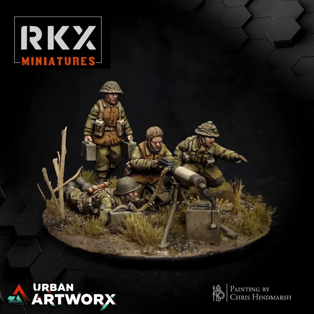 Tabletop Miniaturen - RKX Miniatures - Operation Plunder Canadians - Vickers Team RKX Miniatures