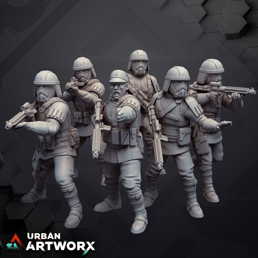 Tabletop Miniaturen - Skullforge Studios - Armored Infantry Engineers (6) Skullforge Studios