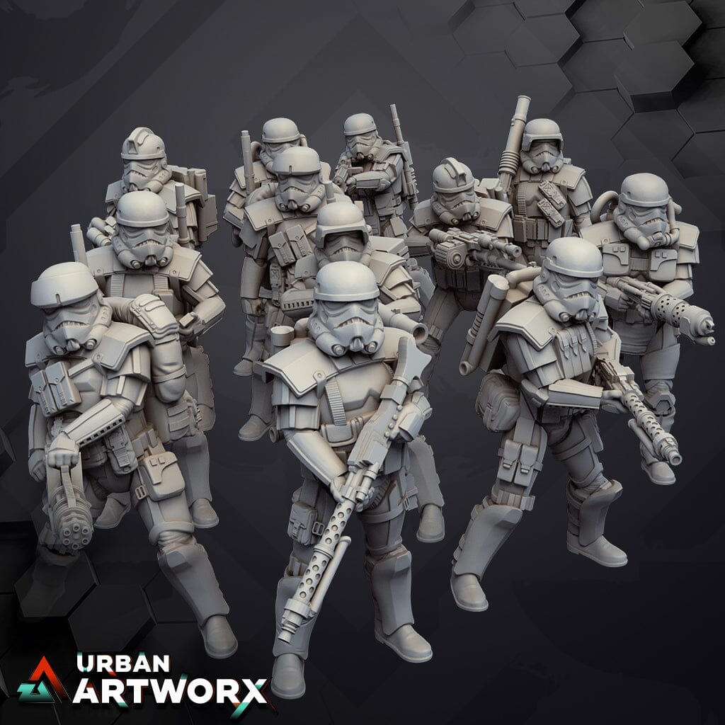 Tabletop Miniaturen - Skullforge Studios - Armored Infantry Specialists (12) Skullforge Studios