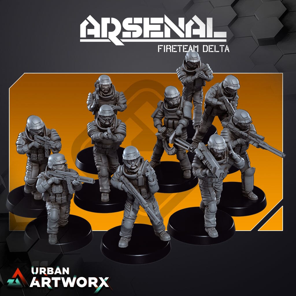 Tabletop Miniaturen - Skullforge Studios - Arsenal: Fireteam Delta Modular Kit (10) Skullforge Studios