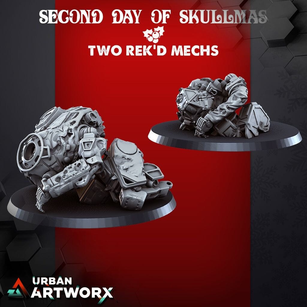 Tabletop Miniaturen - Skullforge Studios - Arsenal: Two Rek'd Mechs (2) Skullforge Studios