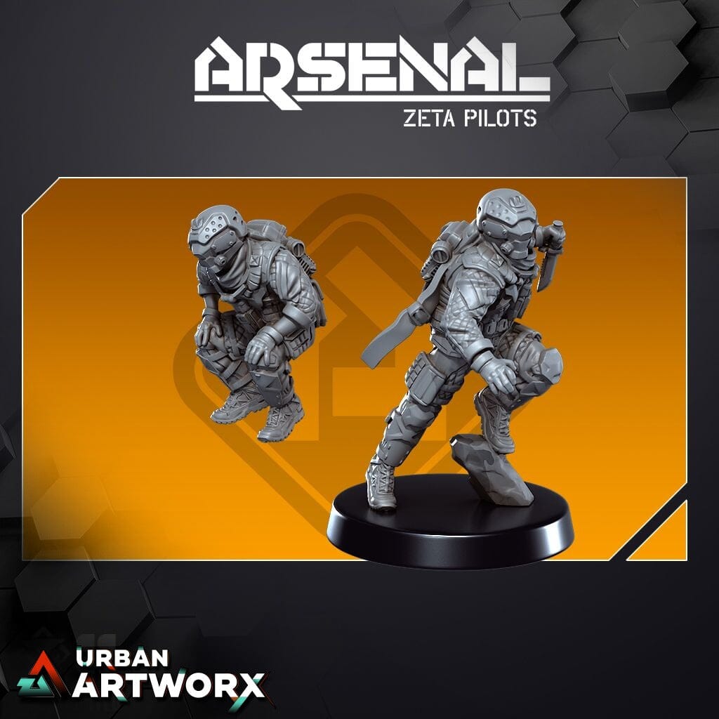 Tabletop Miniaturen - Skullforge Studios - Arsenal: Zeta Pilots (2) Skullforge Studios