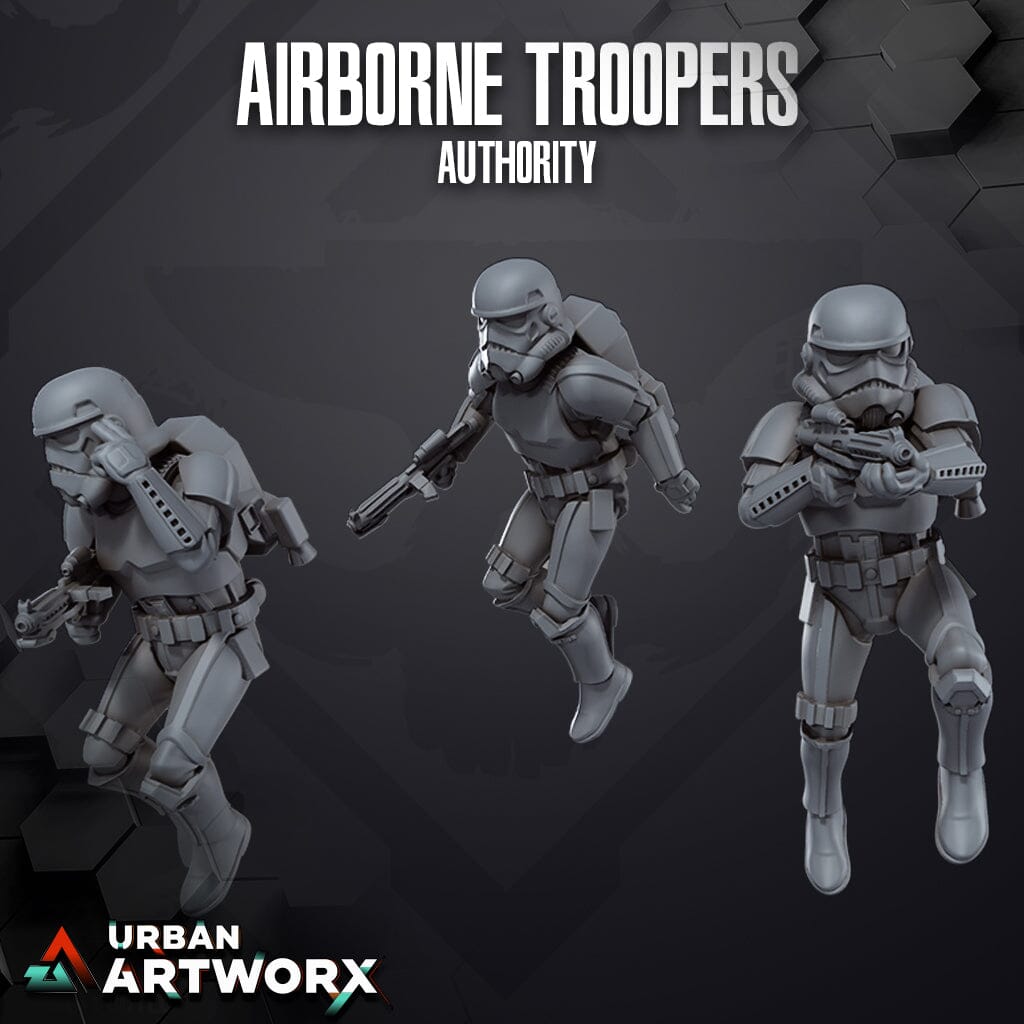 Tabletop Miniaturen - Skullforge Studios - Authority Airborne Troopers (3) Skullforge Studios