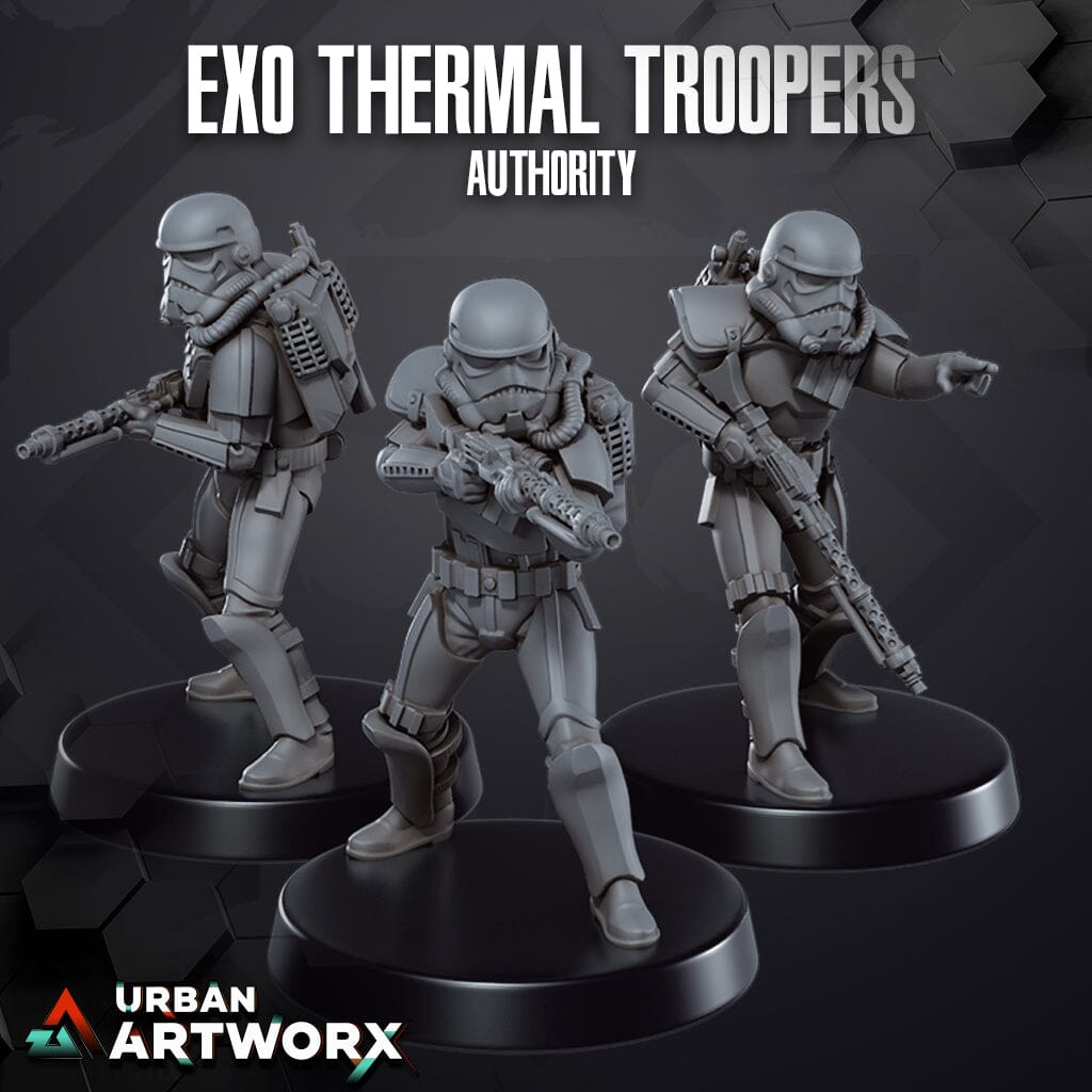 Tabletop Miniaturen - Skullforge Studios - Authority Exo Thermal Troopers (3) Skullforge Studios