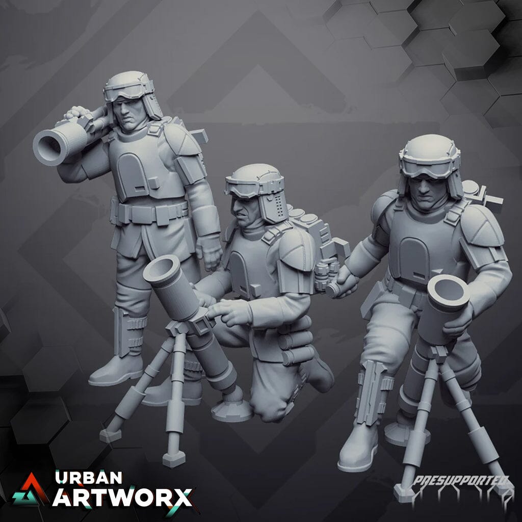 Tabletop Miniaturen - Skullforge Studios - Authority Field Troopers (Mortar Specialists) Skullforge Studios