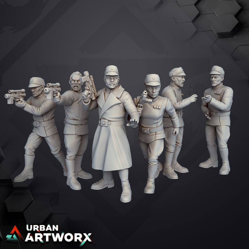 Tabletop Miniaturen - Skullforge Studios - Authority Generic Officers (6) Skullforge Studios