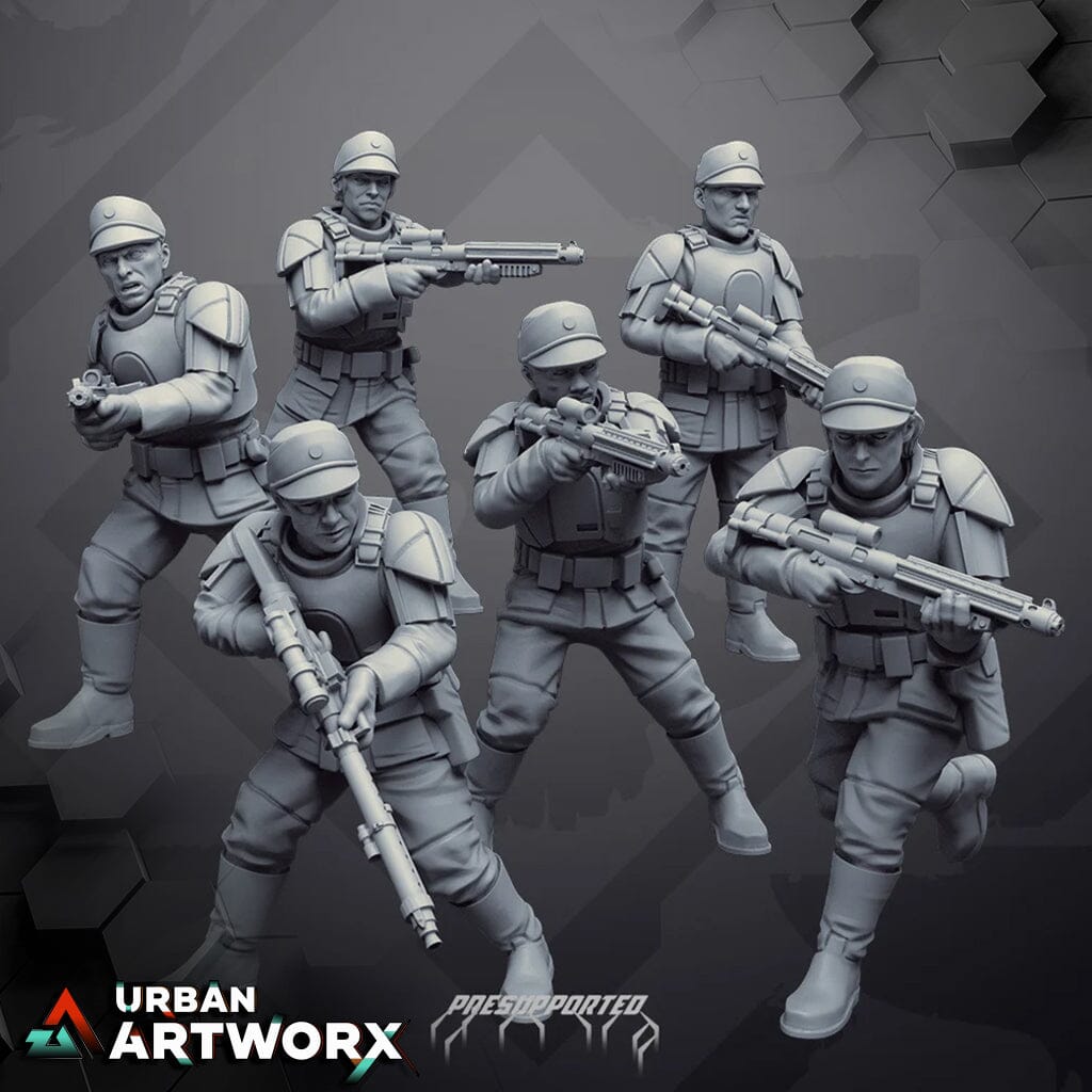 Tabletop Miniaturen - Skullforge Studios - Authority Guards (6) Skullforge Studios