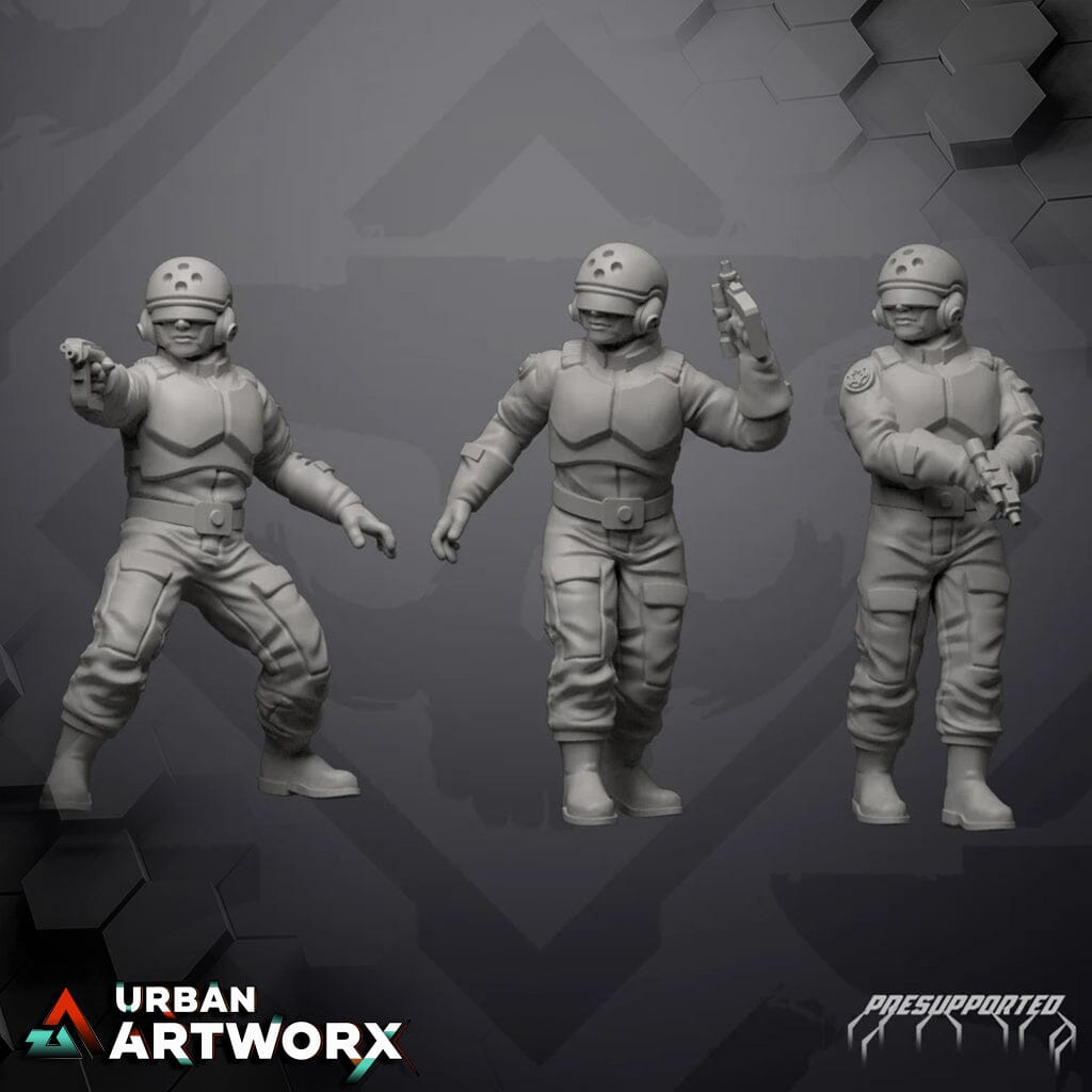 Tabletop Miniaturen - Skullforge Studios - Authority Hangar Security (3) Skullforge Studios