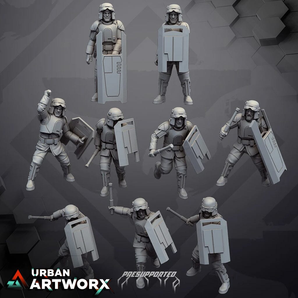 Tabletop Miniaturen - Skullforge Studios - Authority Riot Troopers (9) Skullforge Studios