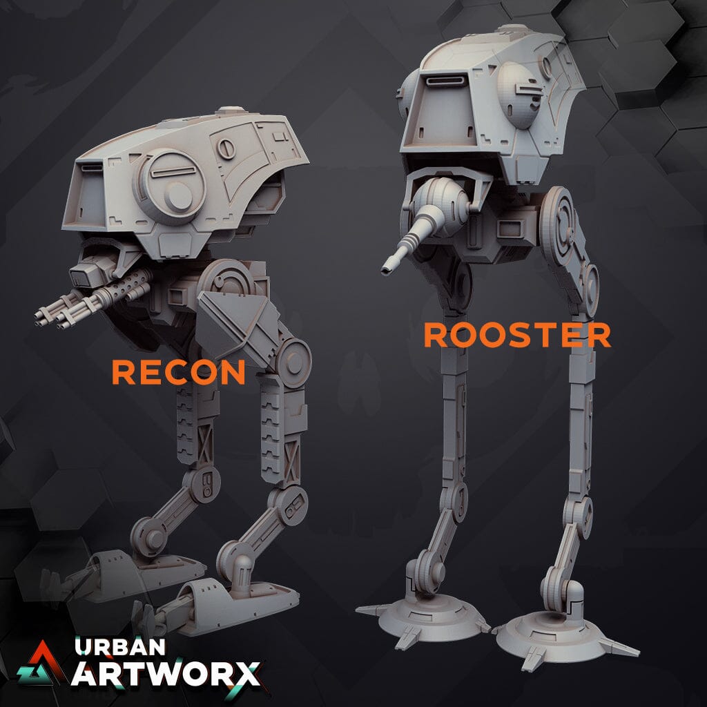 Tabletop Miniaturen - Skullforge Studios - Authority Rooster Recon Walker Skullforge Studios