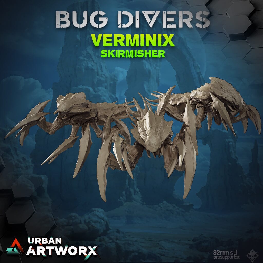 Tabletop Miniaturen - Skullforge Studios - Bug Divers: Verminix Skirmisher (3) Skullforge Studios