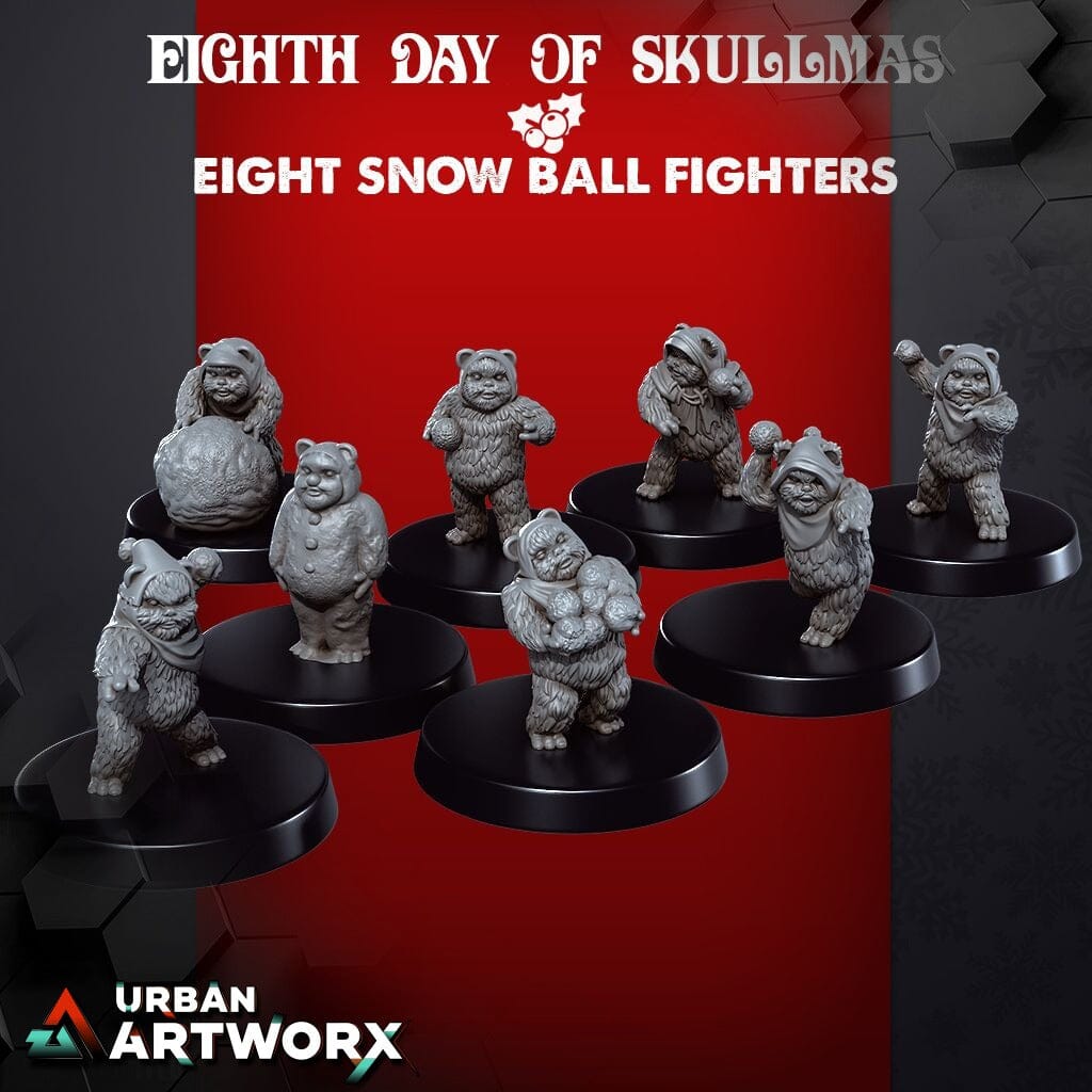 Tabletop Miniaturen - Skullforge Studios - Eight Snow Ball Fighters (8) Skullforge Studios