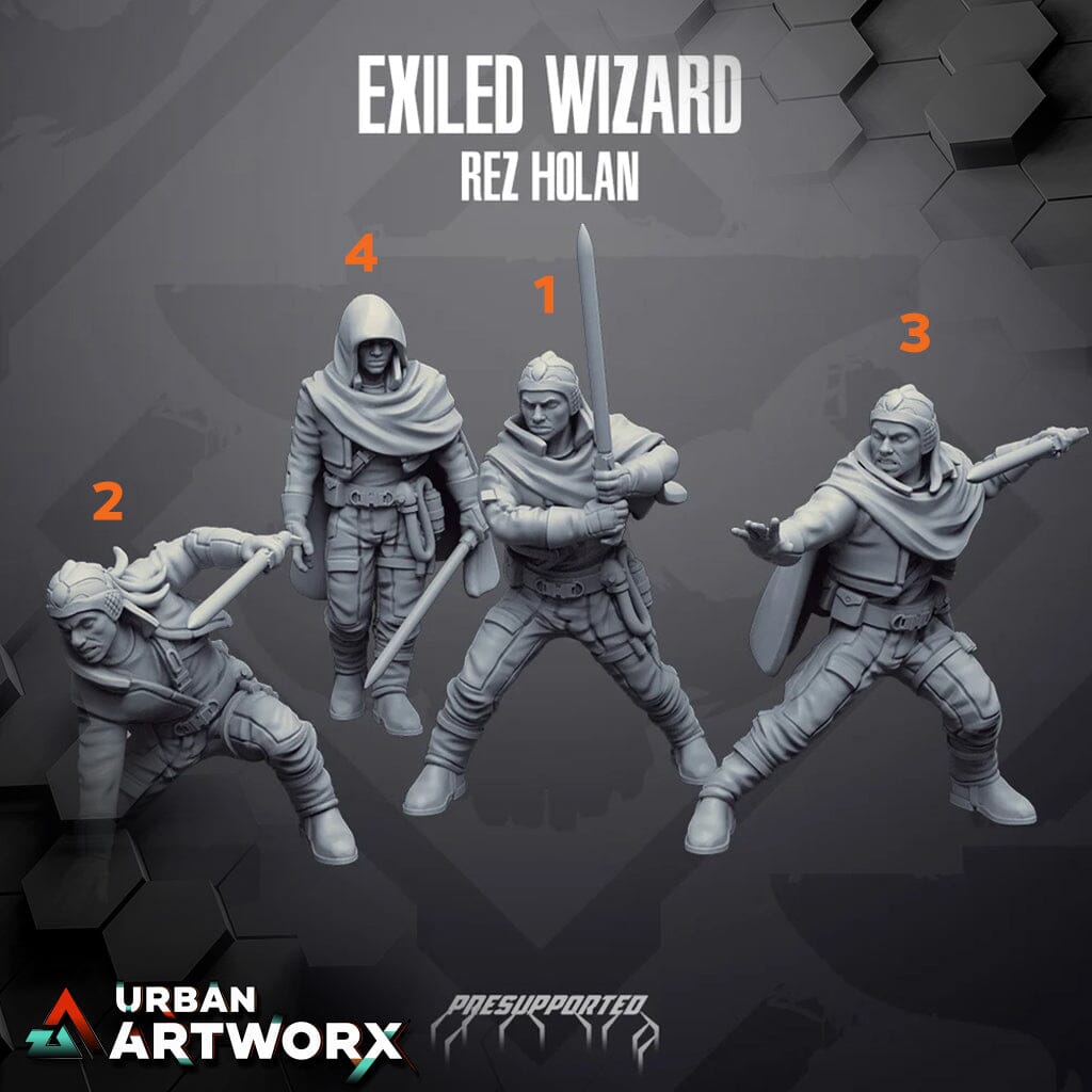 Tabletop Miniaturen - Skullforge Studios - Exiled Wizard Rez Holan Skullforge Studios