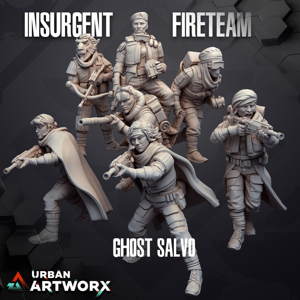 Tabletop Miniaturen - Skullforge Studios - Fireteam Ghost Salvo (9) Skullforge Studios