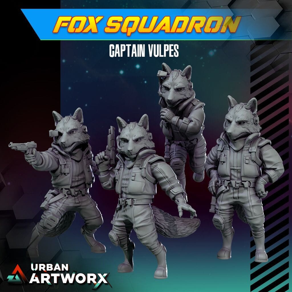 Tabletop Miniaturen - Skullforge Studios - Fox Squadron: Captain Vulpes (4) Skullforge Studios