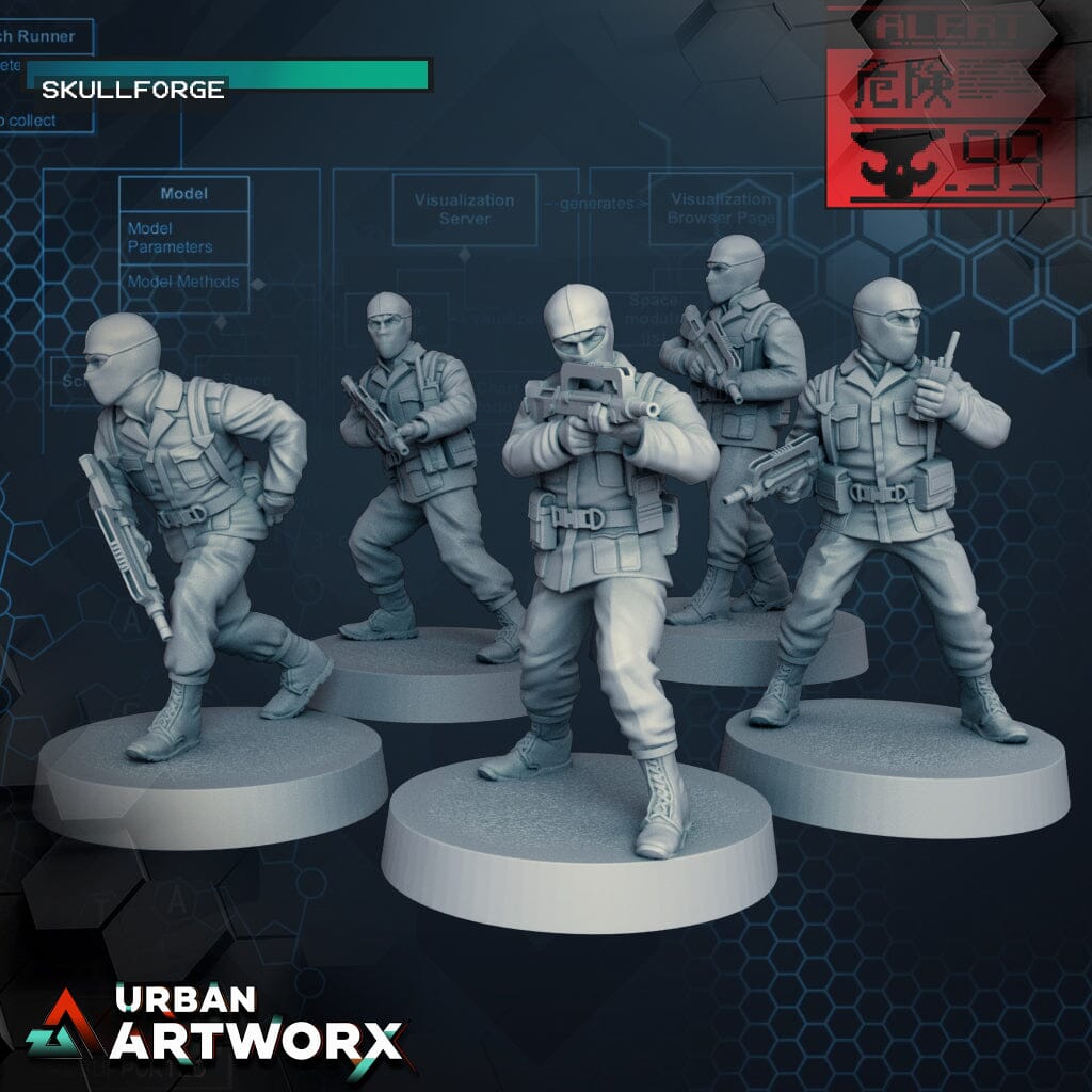 Tabletop Miniaturen - Skullforge Studios - Generic Wolf Soldiers (5) Skullforge Studios