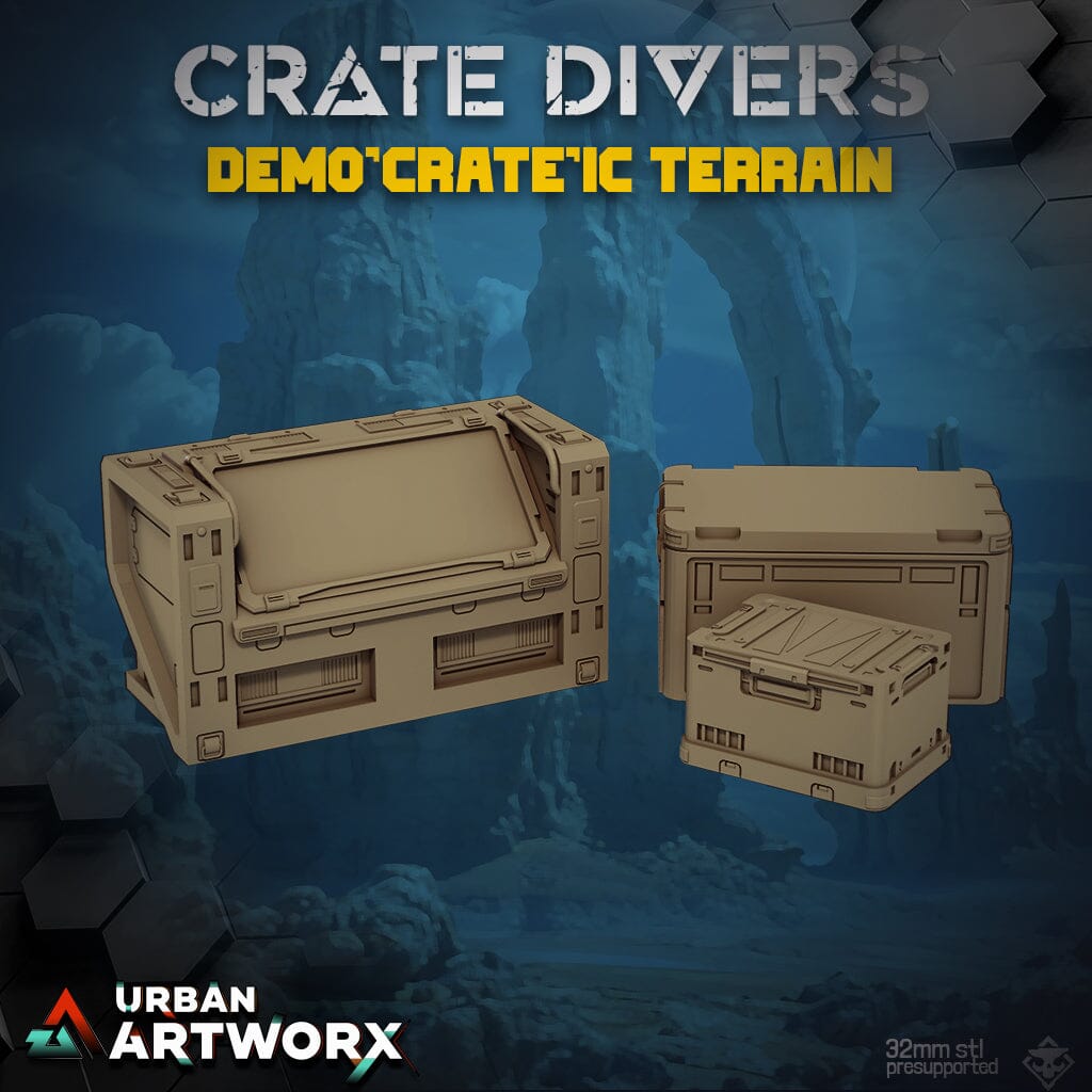 Tabletop Miniaturen - Skullforge Studios - Heck Divers: Demo'crate'ic Terrain (4) Skullforge Studios