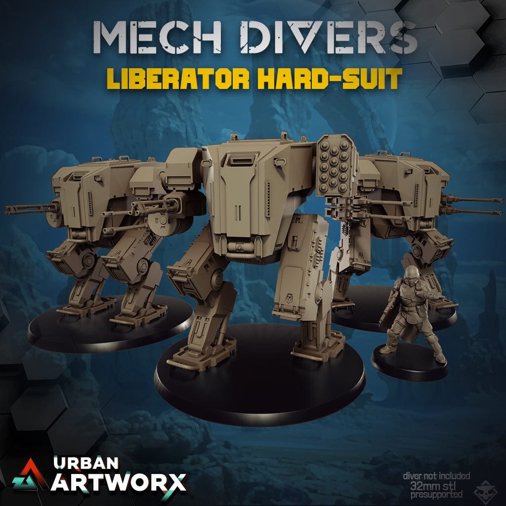 Tabletop Miniaturen - Skullforge Studios - Heck Divers: Liberator Hardsuits (3) Skullforge Studios