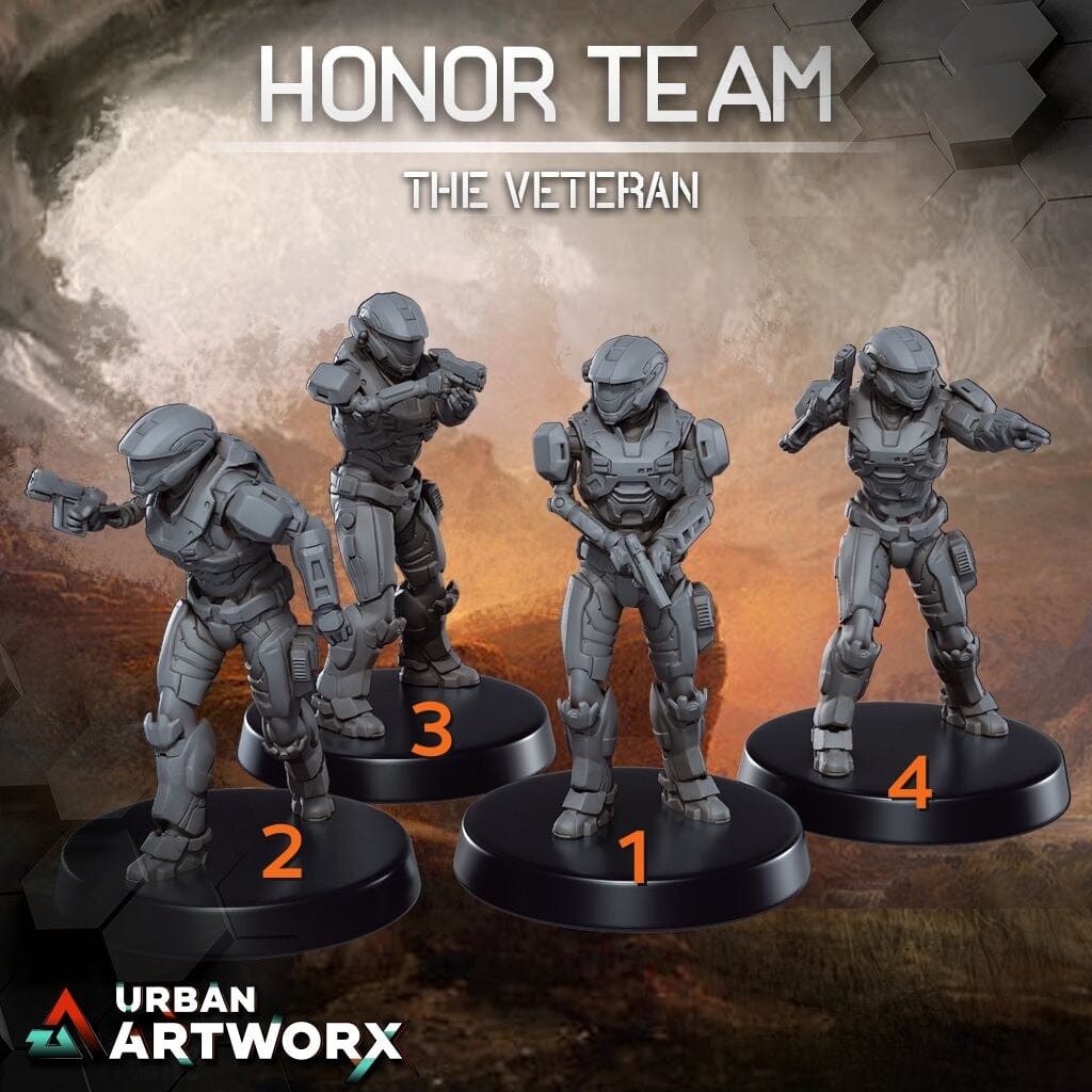 Tabletop Miniaturen - Skullforge Studios - Honor Team: The Veteran (4) Skullforge Studios