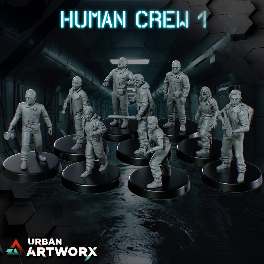 Tabletop Miniaturen - Skullforge Studios - Human Crew 1 (9) Skullforge Studios