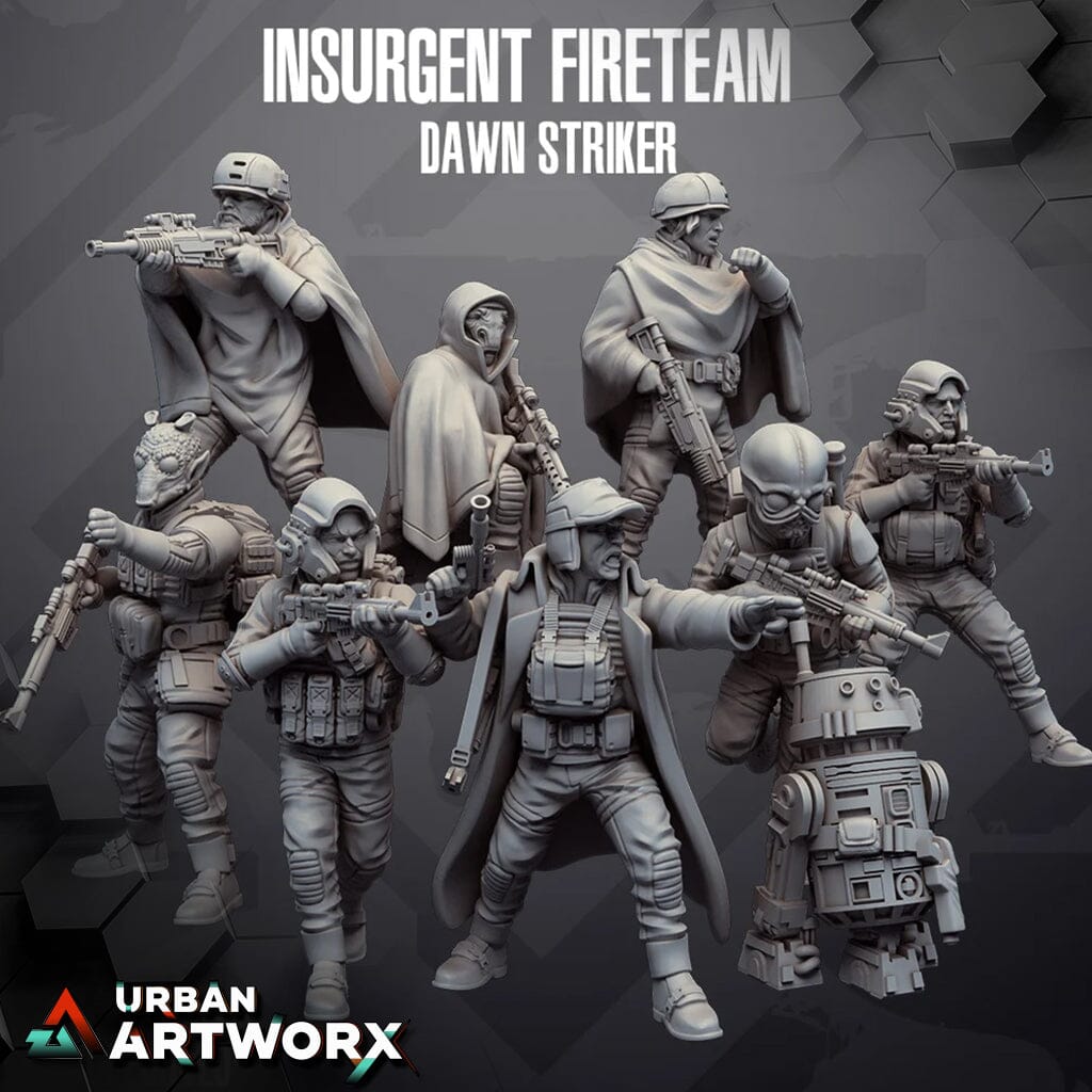 Tabletop Miniaturen - Skullforge Studios - Insurgent Fireteam Dawn Striker (9) Skullforge Studios